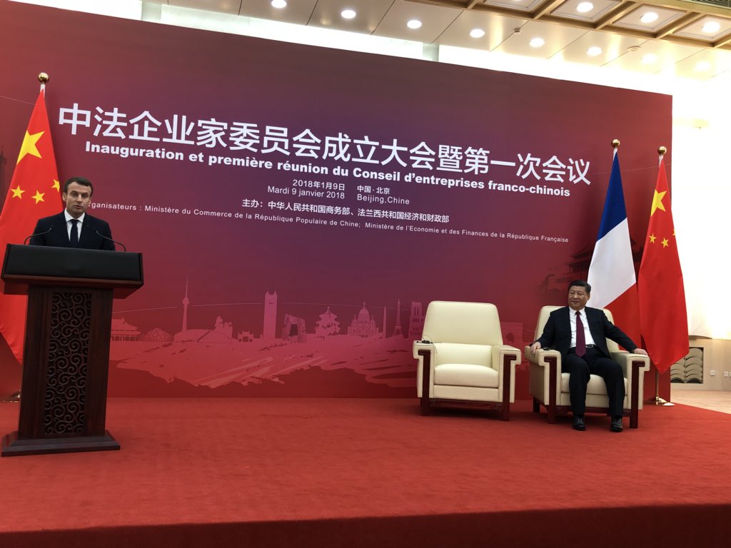 Inauguration et première réunion du Conseil des Entreprises franco-chinois - 9 janvier 2018 - Pékin